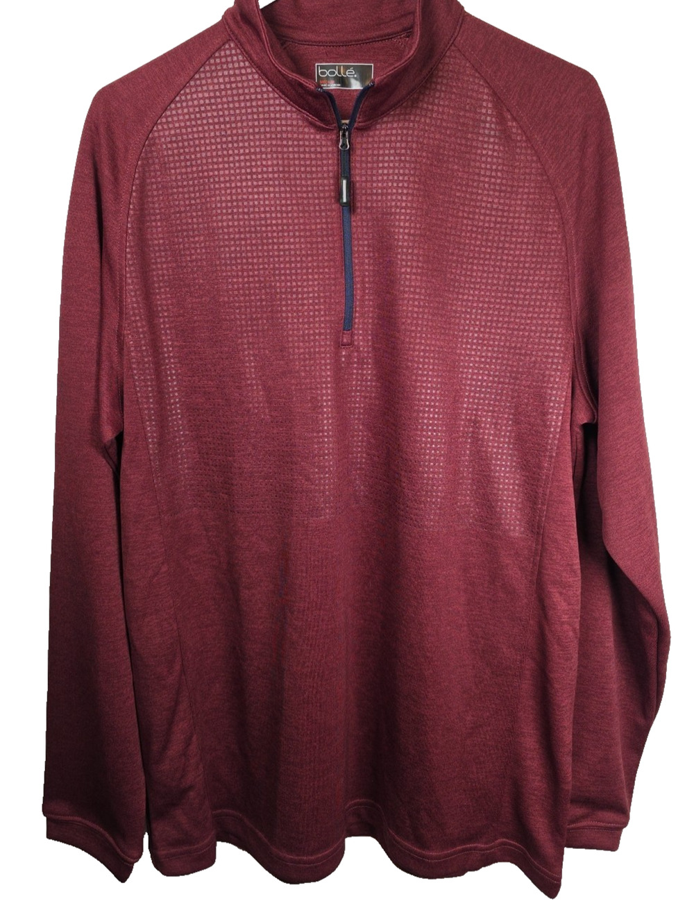 Bolle 1/4 Zip Athletic Golf Pullover Sweatshirt Jacket Maroon Red Sz Medium EUC